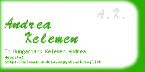 andrea kelemen business card